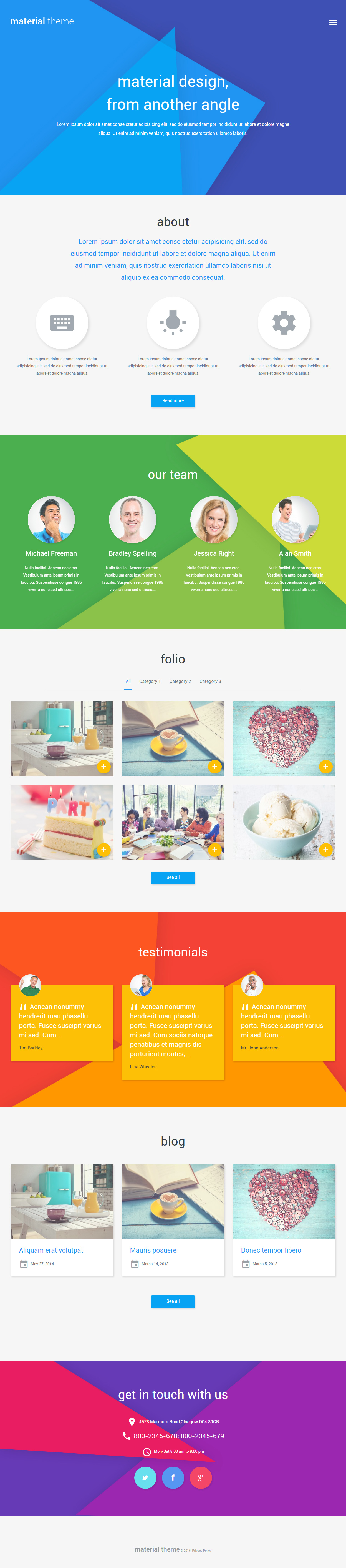 Material Theme WordPress Material Design Theme