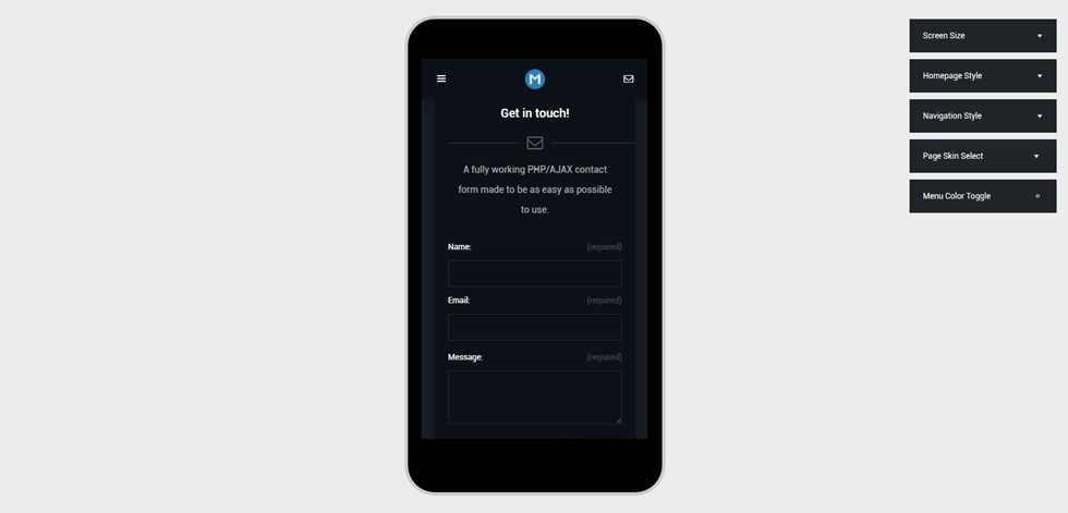 Contact page
