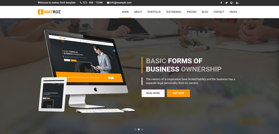 Welcome screen