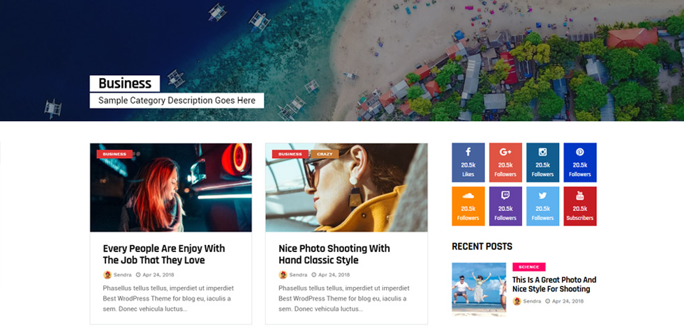 Category page