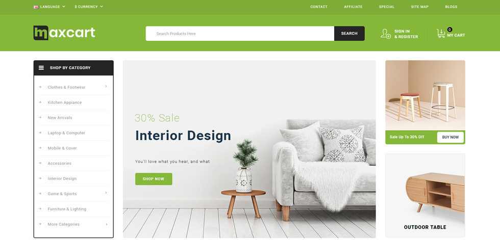 Home page