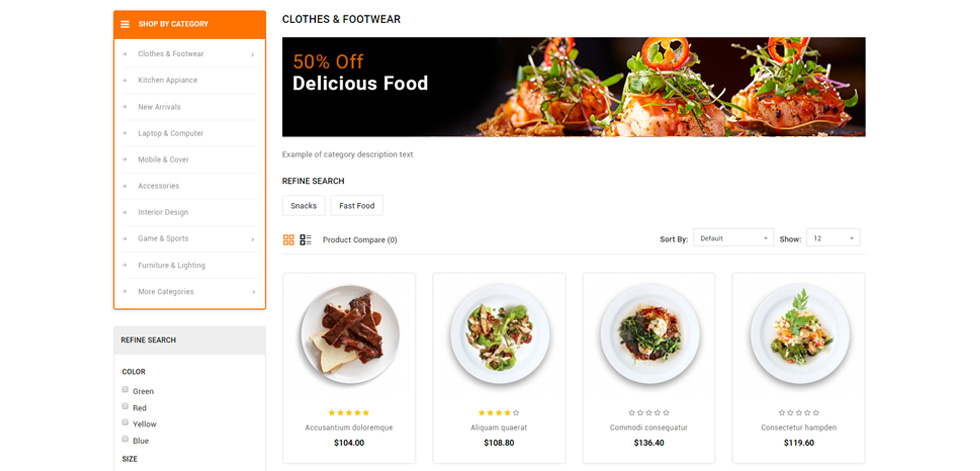 Category page