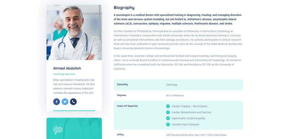 Doctor profile