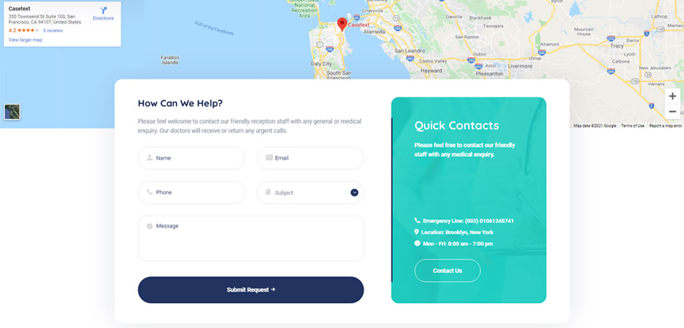 Contact page