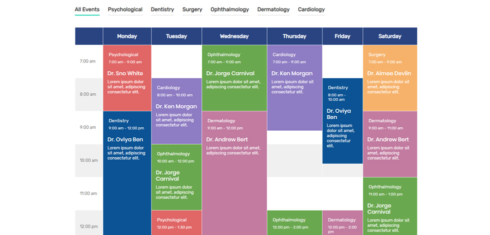 Timetable