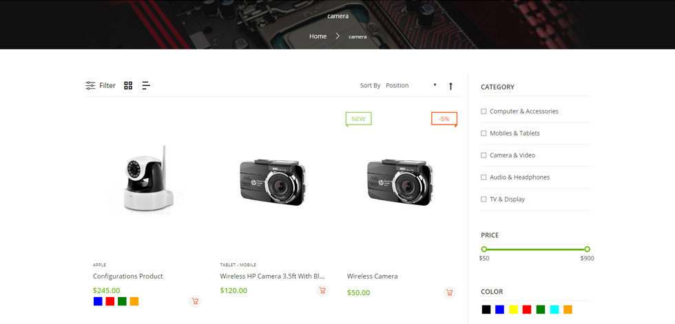 Category page