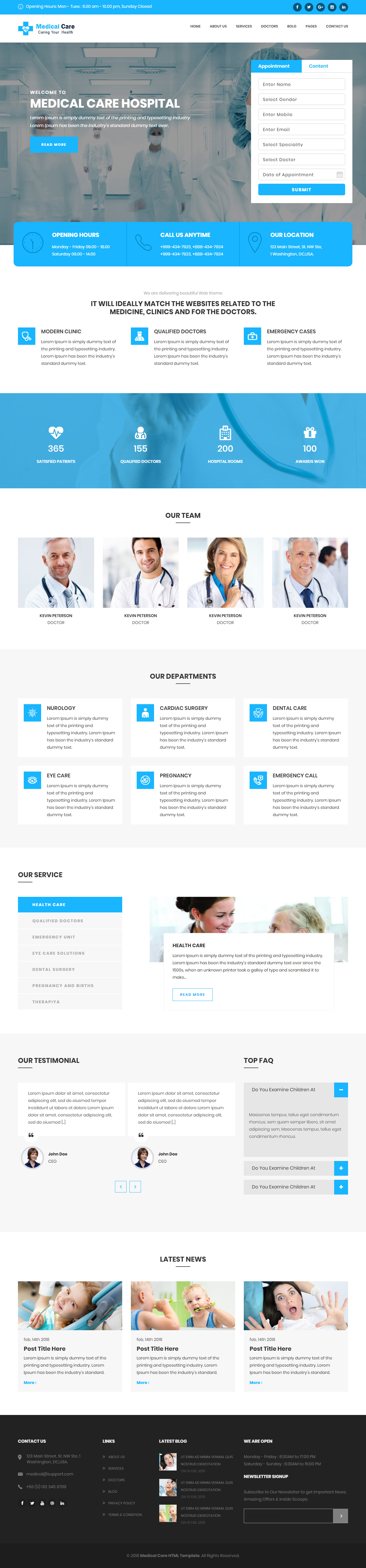 Medical Care Flat Design Templates