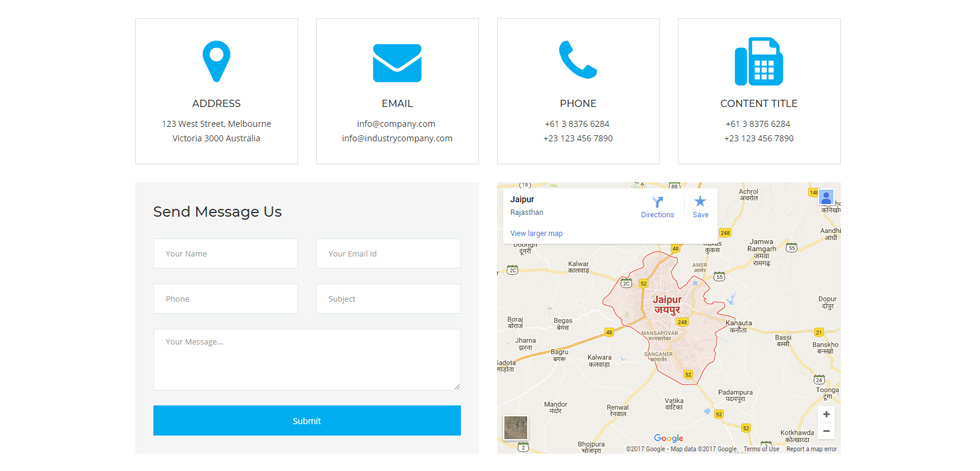 Contact page