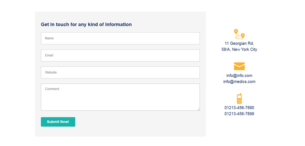 Contact page