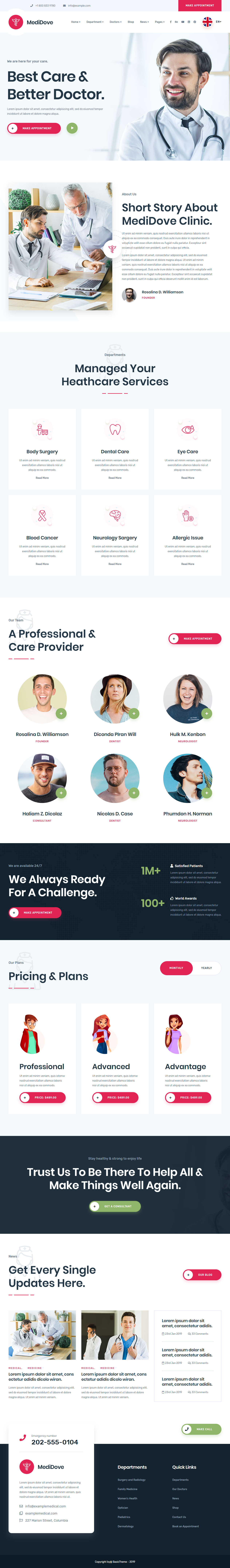 MediDove HTML5 Dentist Templates