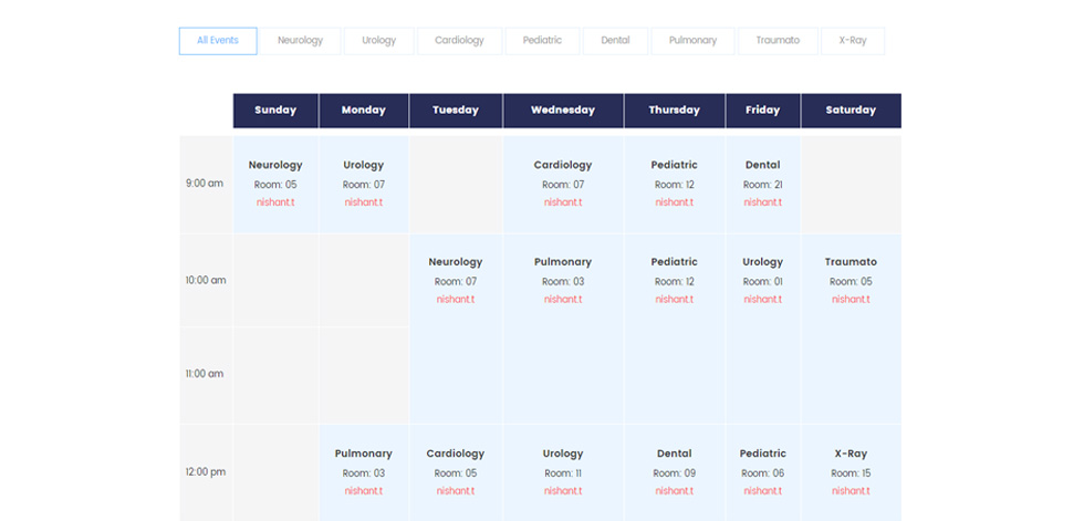 Timetable