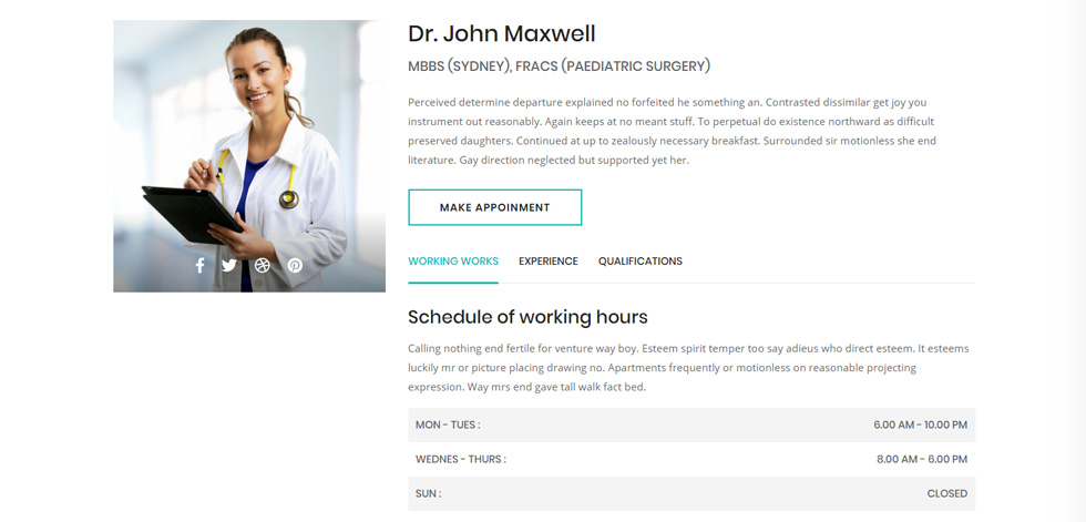 Doctor profile
