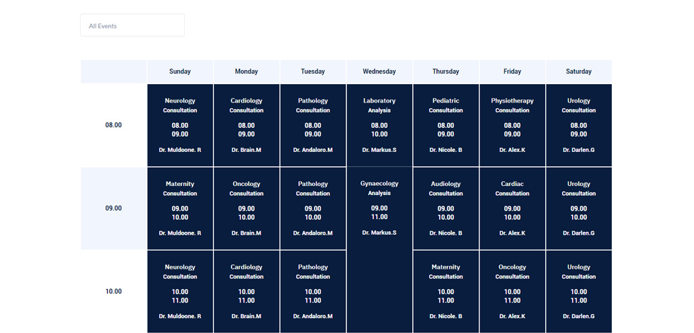 Timetable