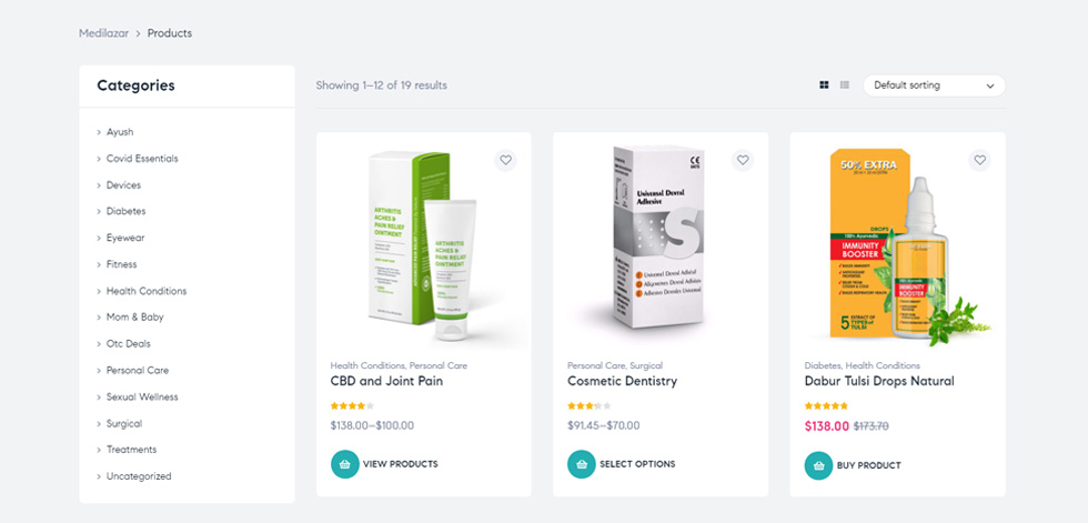 Shop page