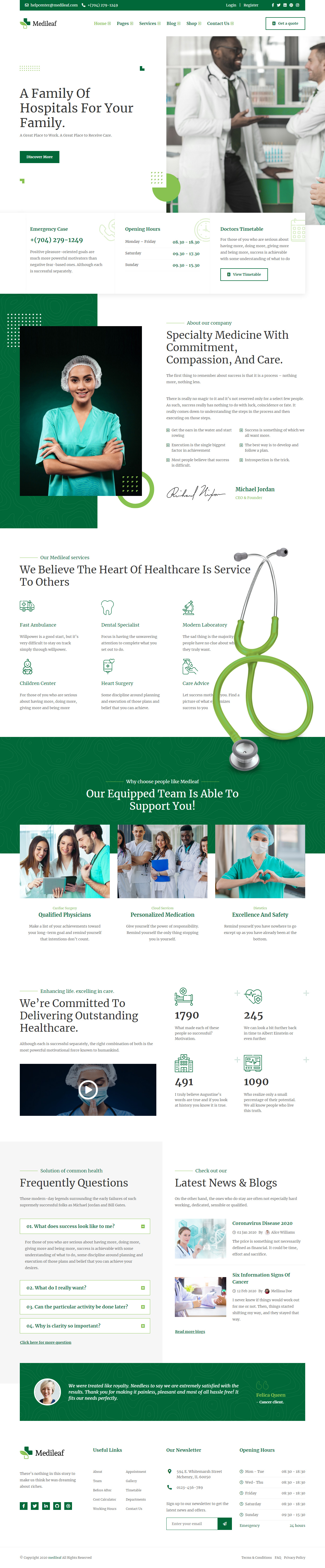 Medileaf HTML5 Dentist Templates