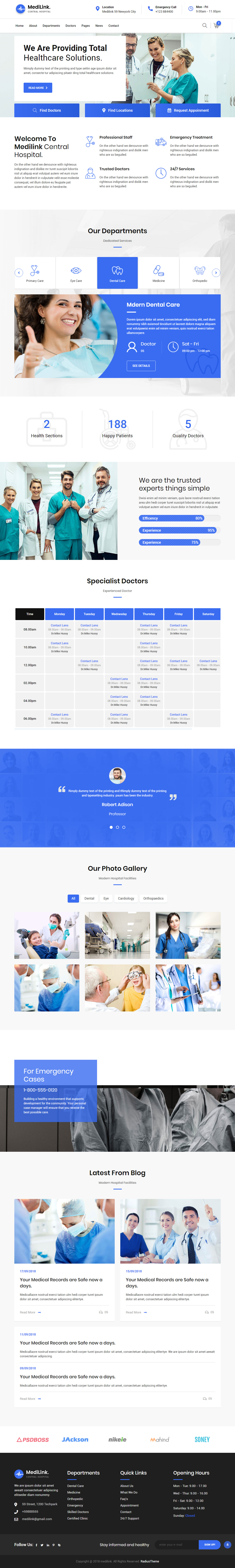 MediLink HTML5 Dentist Templates