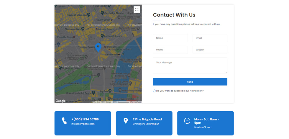 Contact page