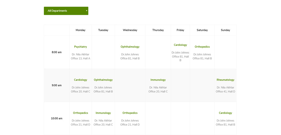 Timetable