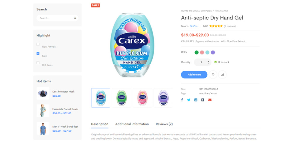 Product page
