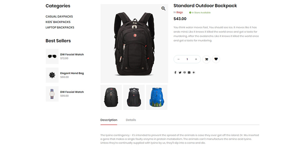 Product page