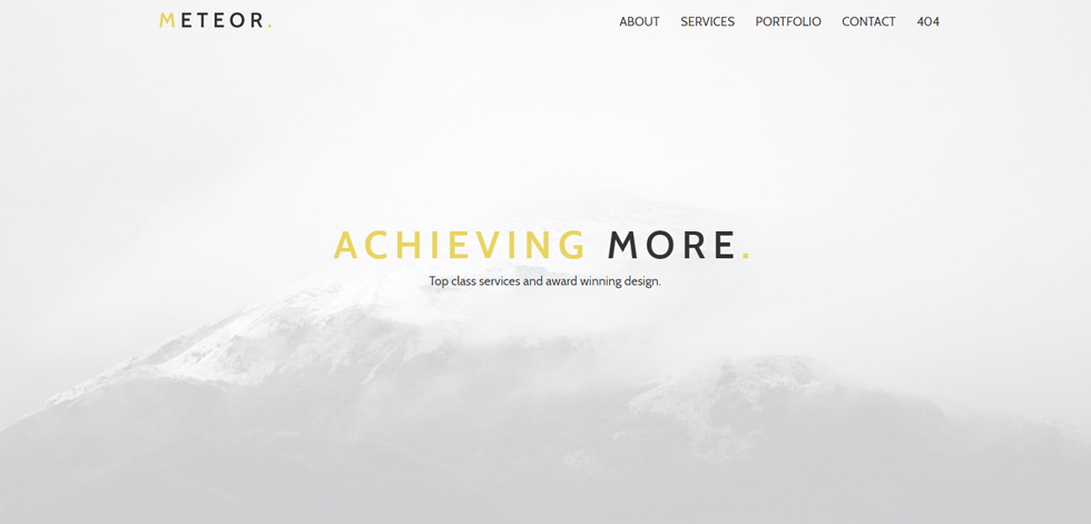 Welcome screen