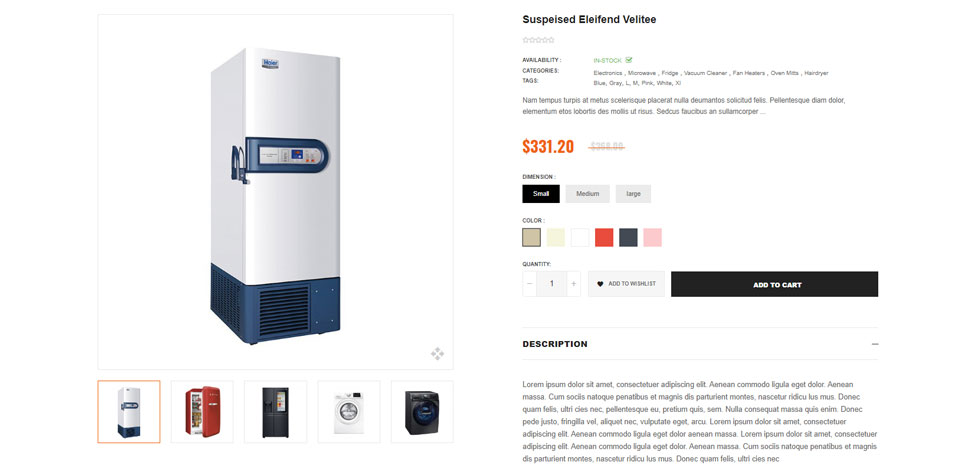 Product page