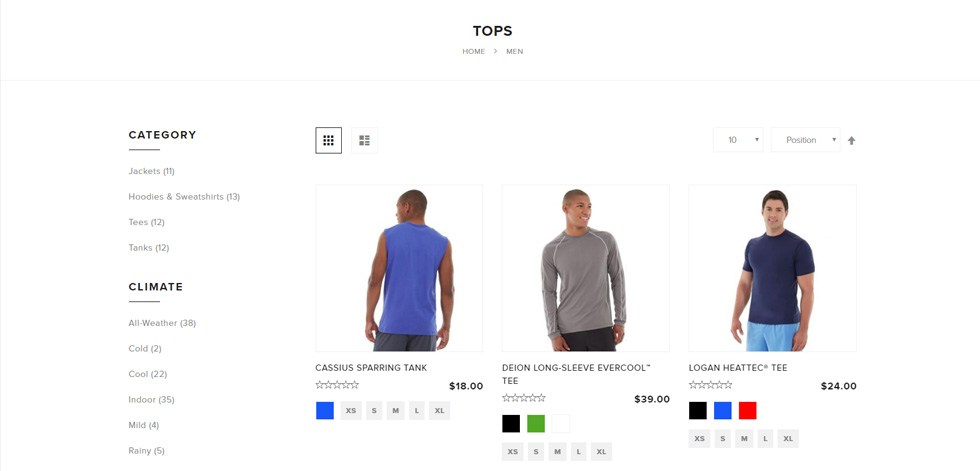 Category page