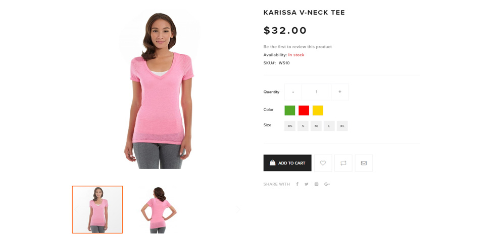Product page