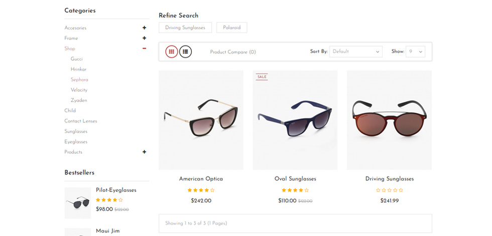 Category page