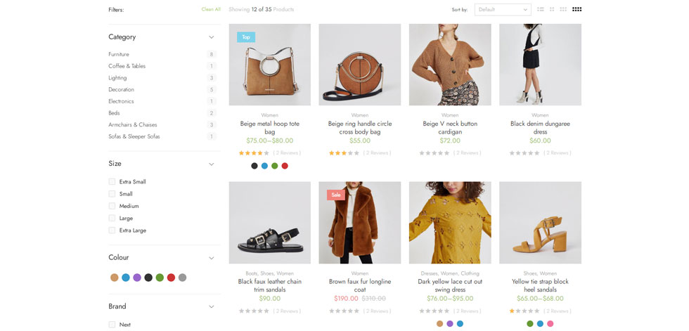 Shop page