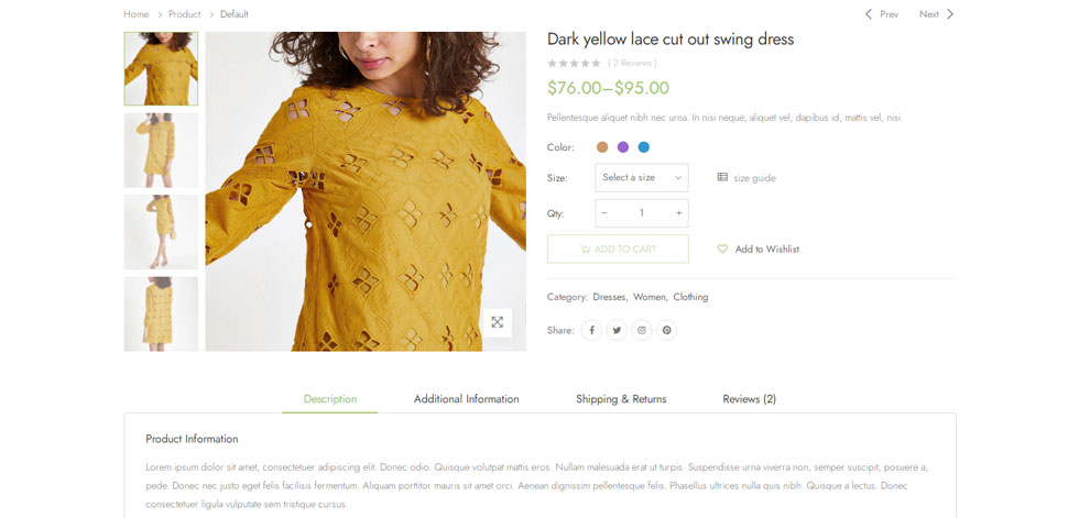 Product page
