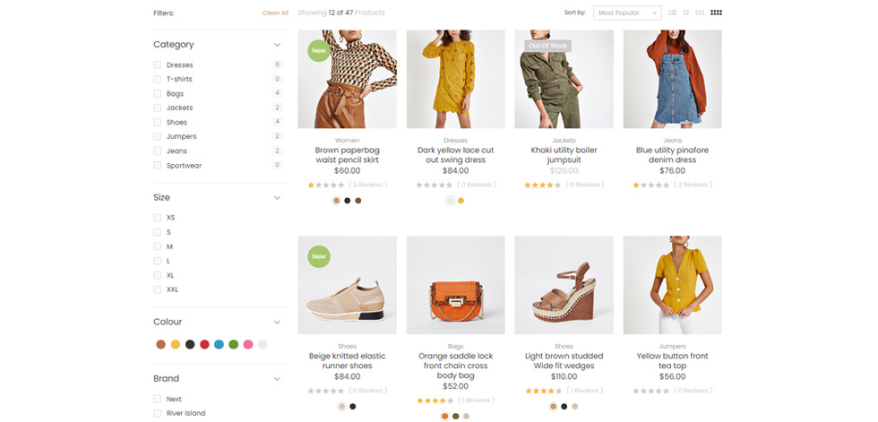 Category page