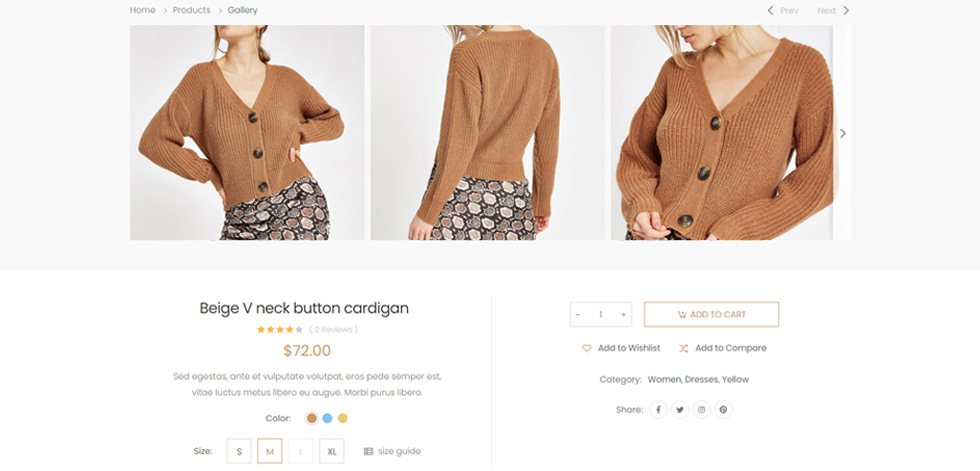 Product page