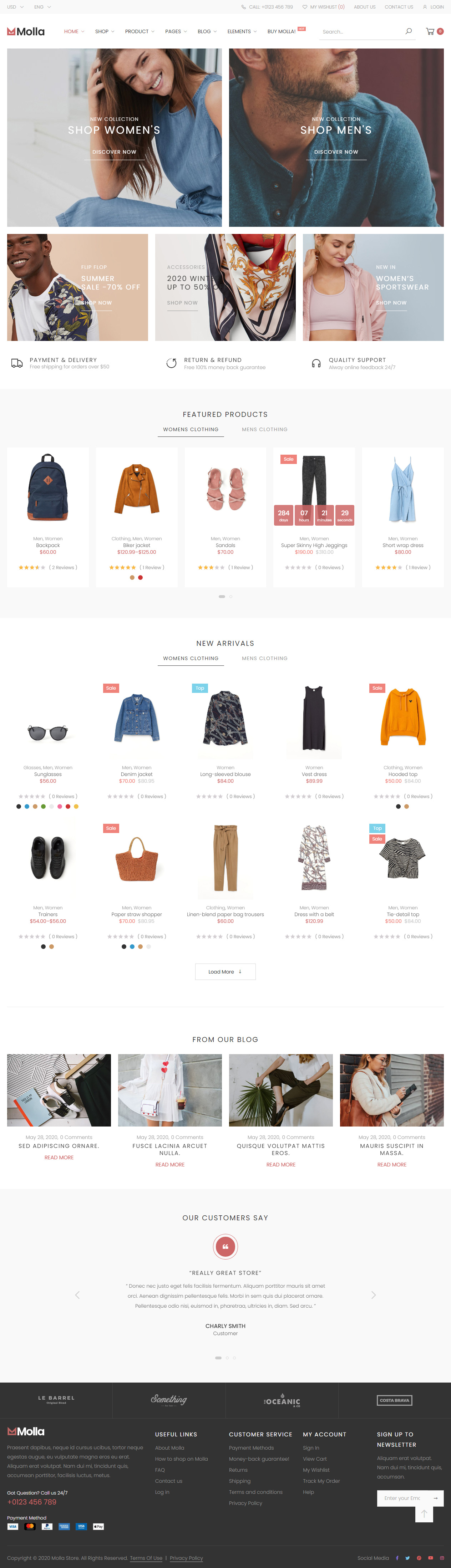 Molla WordPress Elementor Page Builder Themes
