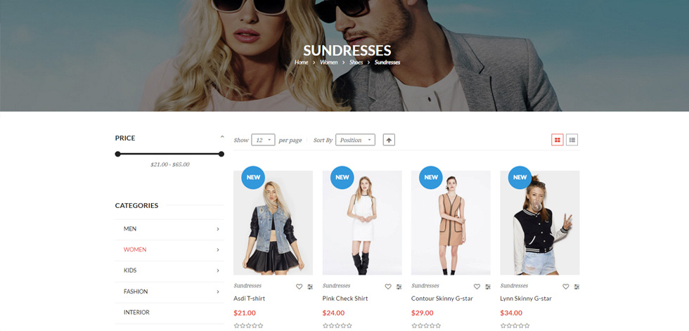Category page
