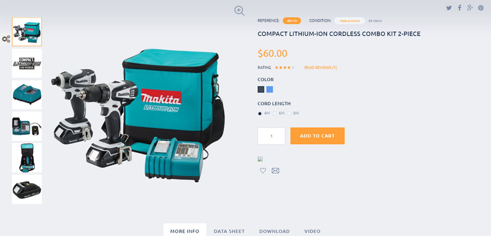 Product page