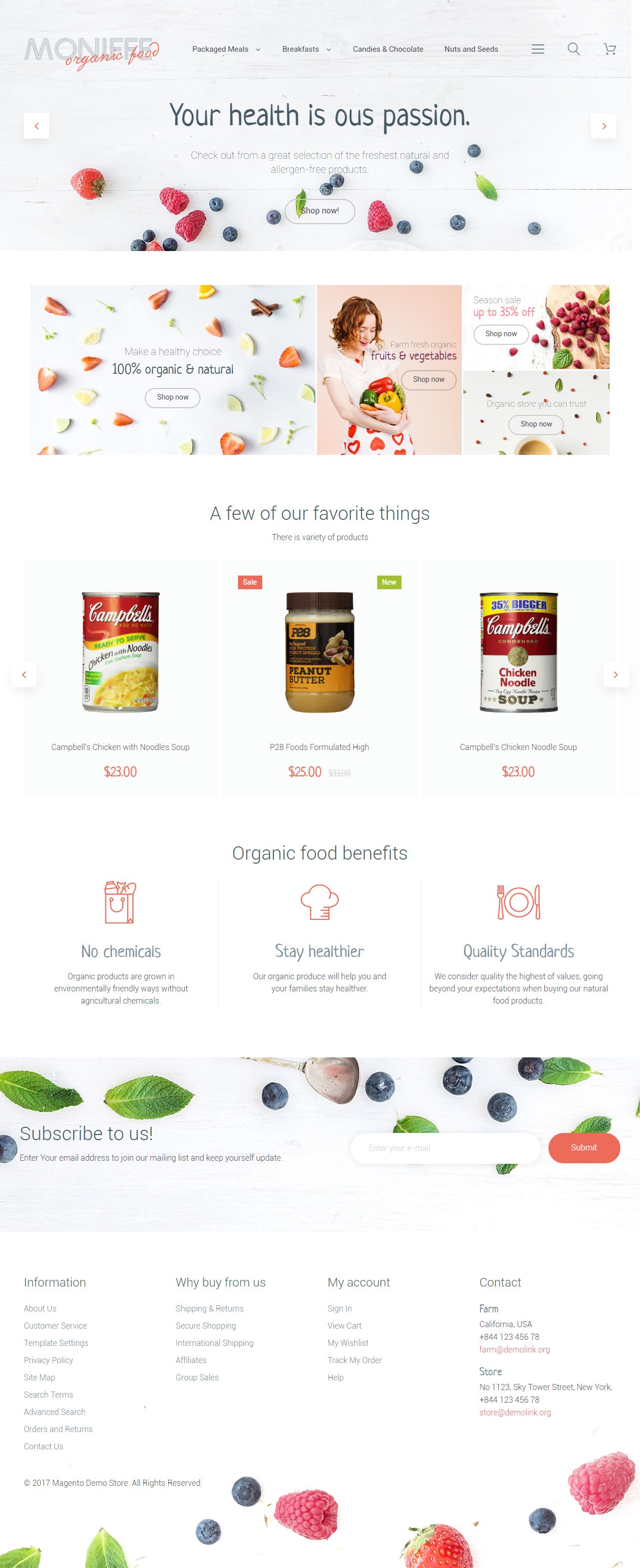 Monifee Spices Magento Food Themes