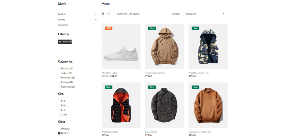 Category page