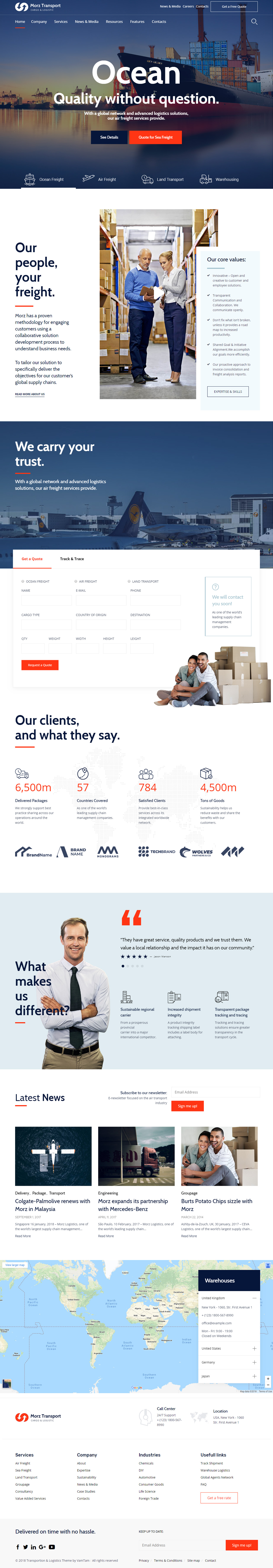 Morz WordPress Transportation Themes
