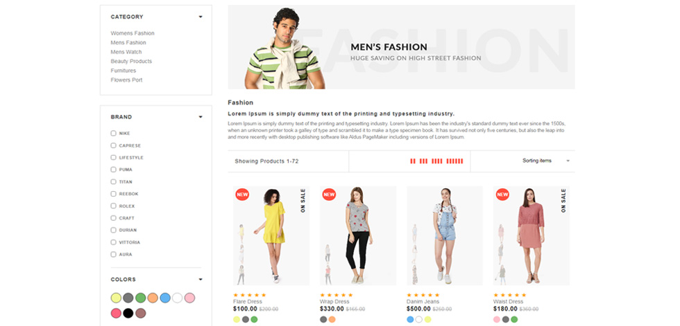 Category page