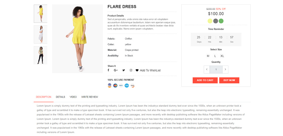 Product page