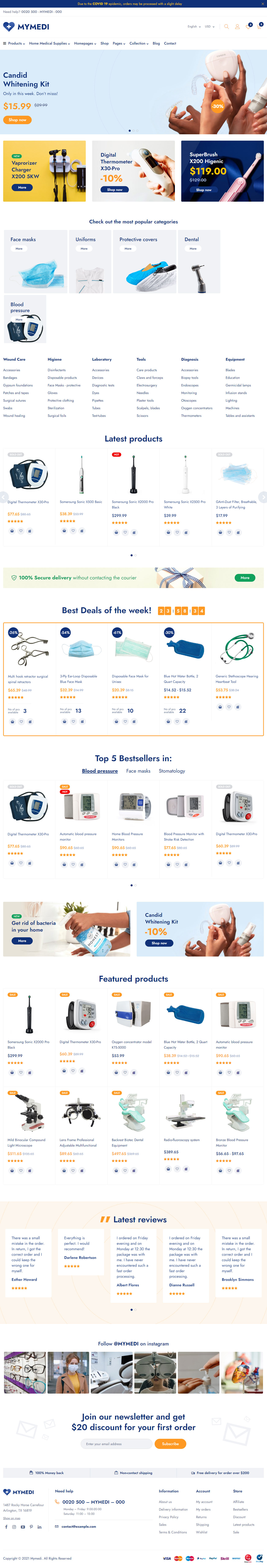 MyMedi eCommerce HTML5 Website Templates