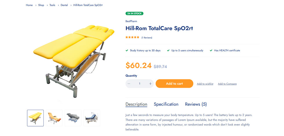 Product page