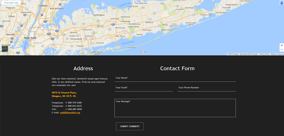 Contact page