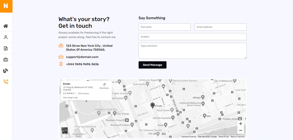 Contact page
