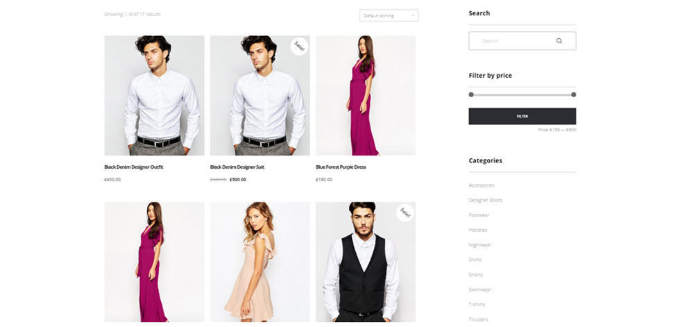 Shop page