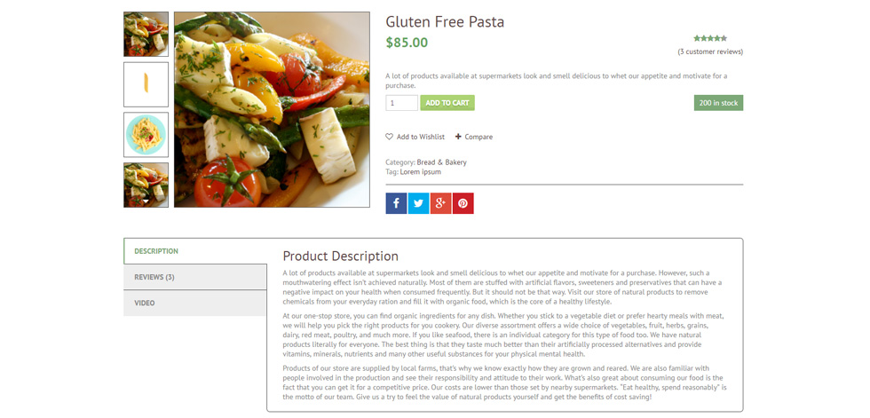 Product page