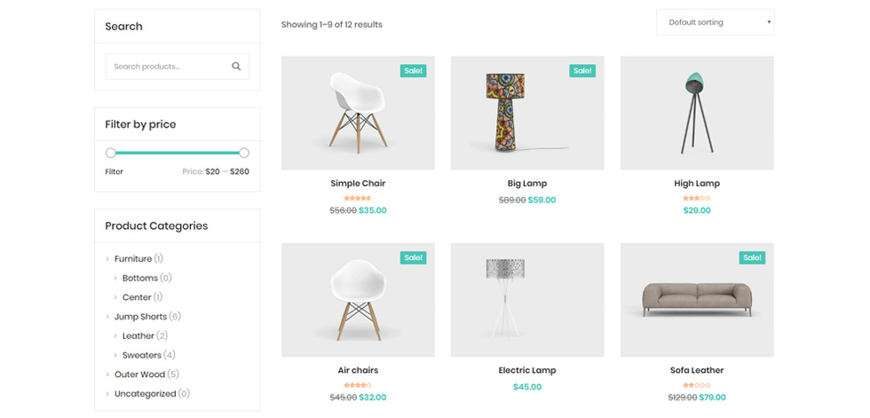 Shop page
