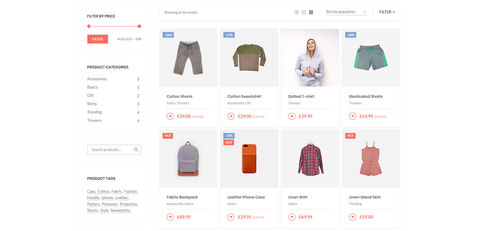 Category page