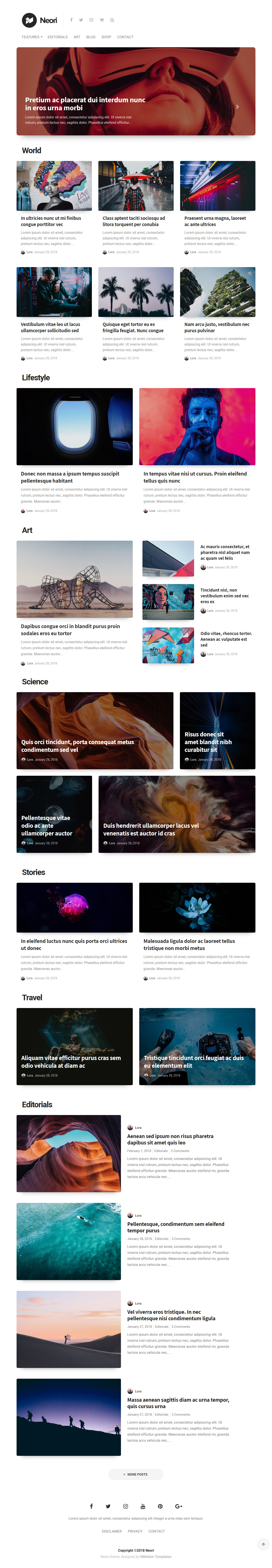 Neori WordPress Bootstrap 4 Theme